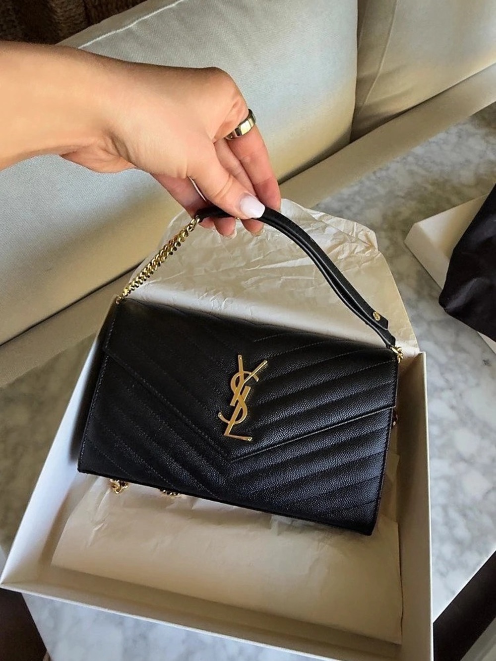 Saint Laurent YSL Cassandre 153Y Chain Wallet